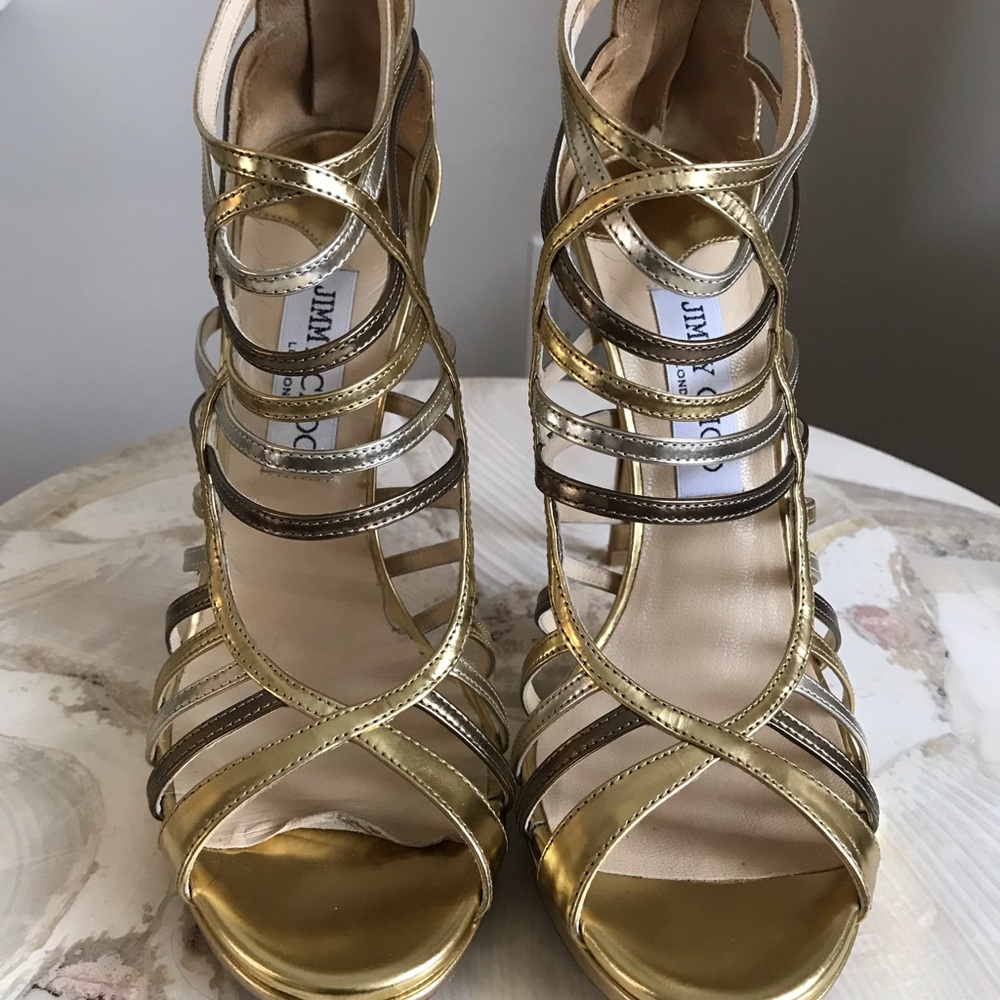 Jimmy Choo 121 Virginia Mirror Leather Multi Color
